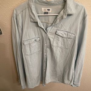 Old Navy Blue Button Down Top
